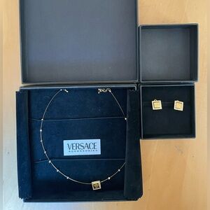 Versace Jewelry Set - Necklace and Clip-on Earrings